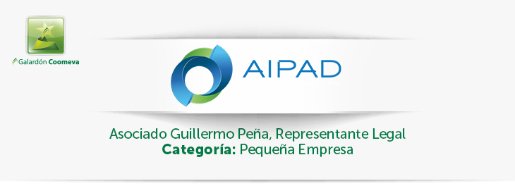 AIPAD S.A.S. Asociado Guillermo Peña, Representante Legal Categoría: Pequeña Empresa